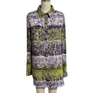 NWT Liz Claiborne Snake Print Button Down Tunic Medium